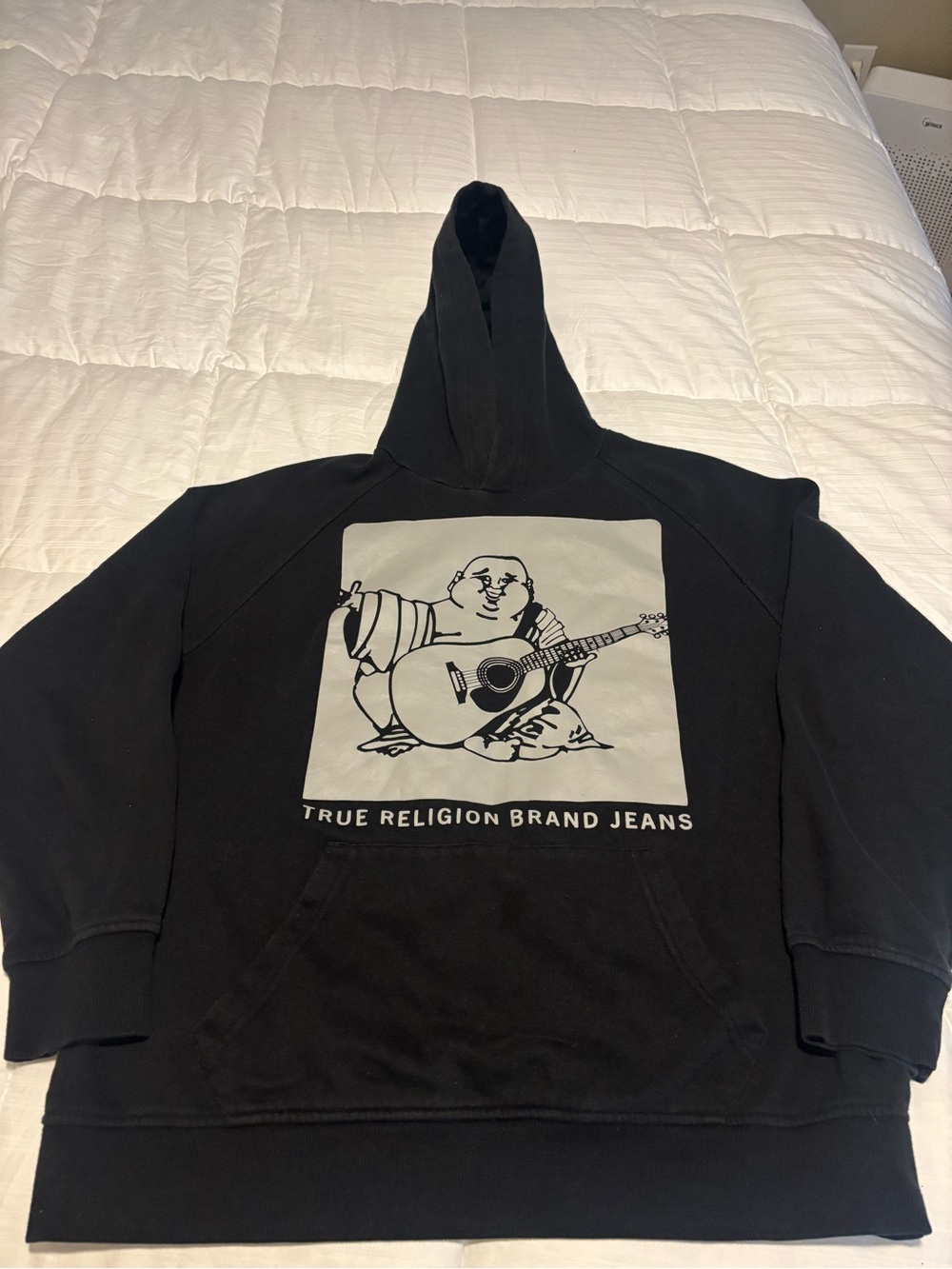 True Religion Jeans Buddha Graphic Black Hoodie Size L